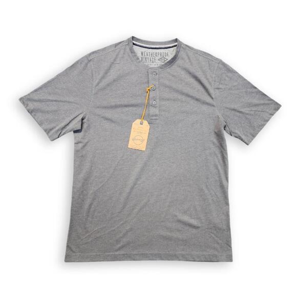 🆕️ Grey S/S Henley Tee, Men's M - Picture 1 of 8